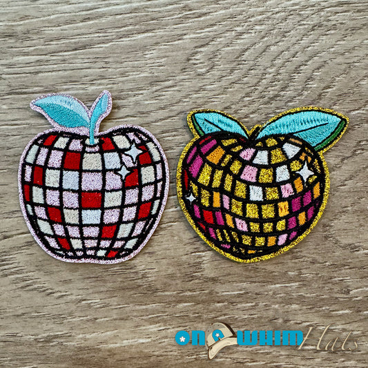 Disco Fruit Embroidered Iron-On Patch