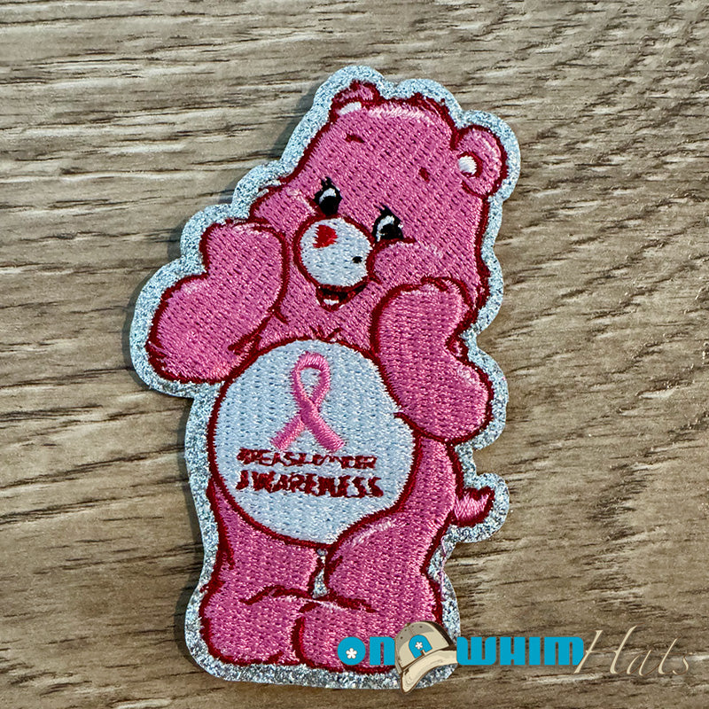 Pink Care Bear Iron-On Patch