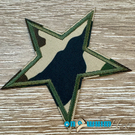 Camo Star Iron-On Patch