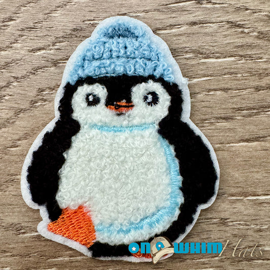 Chenille Penguin Iron-On Patch