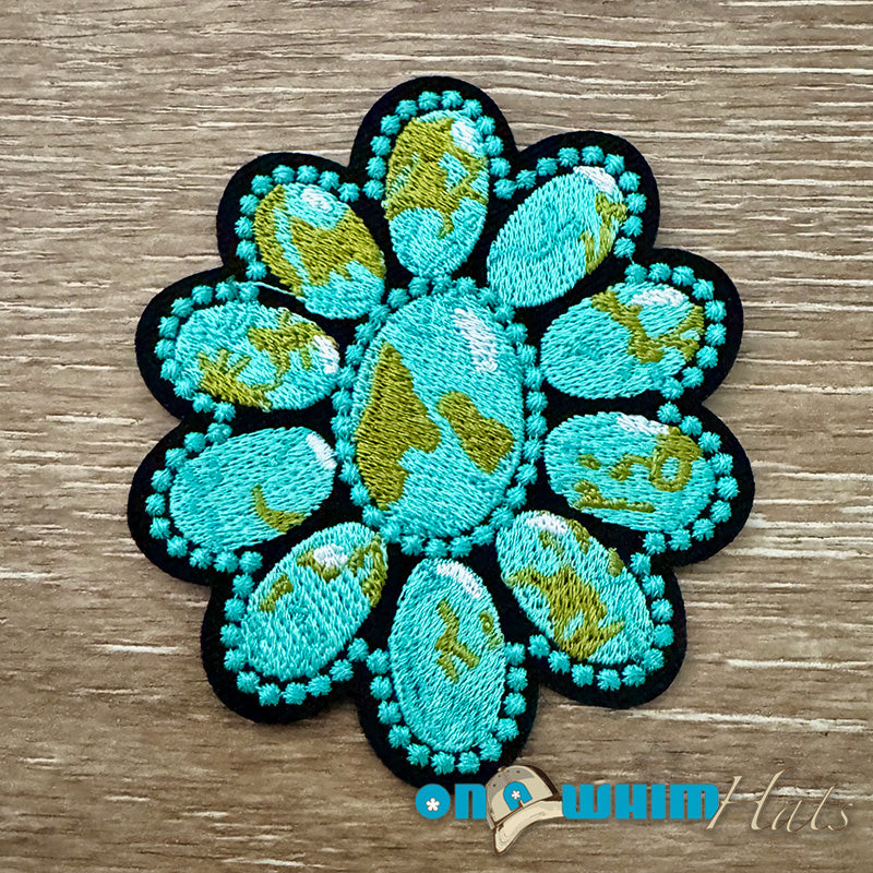 Western Turquoise Iron-On Patch
