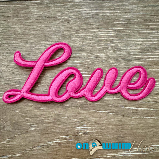 Love Script Embroidered Iron-On Patch