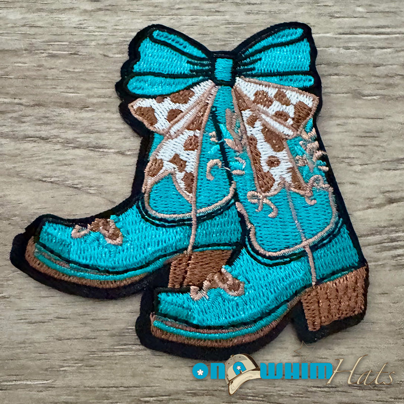 Turquoise Boots Iron-On Patch