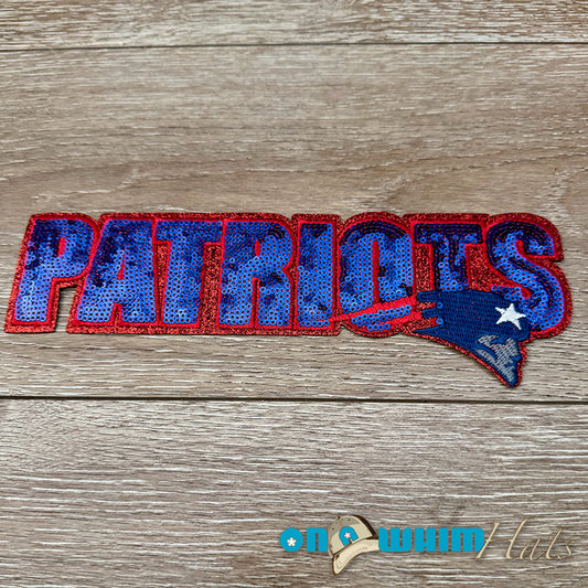 Patriots Sequin Iron-On Patch