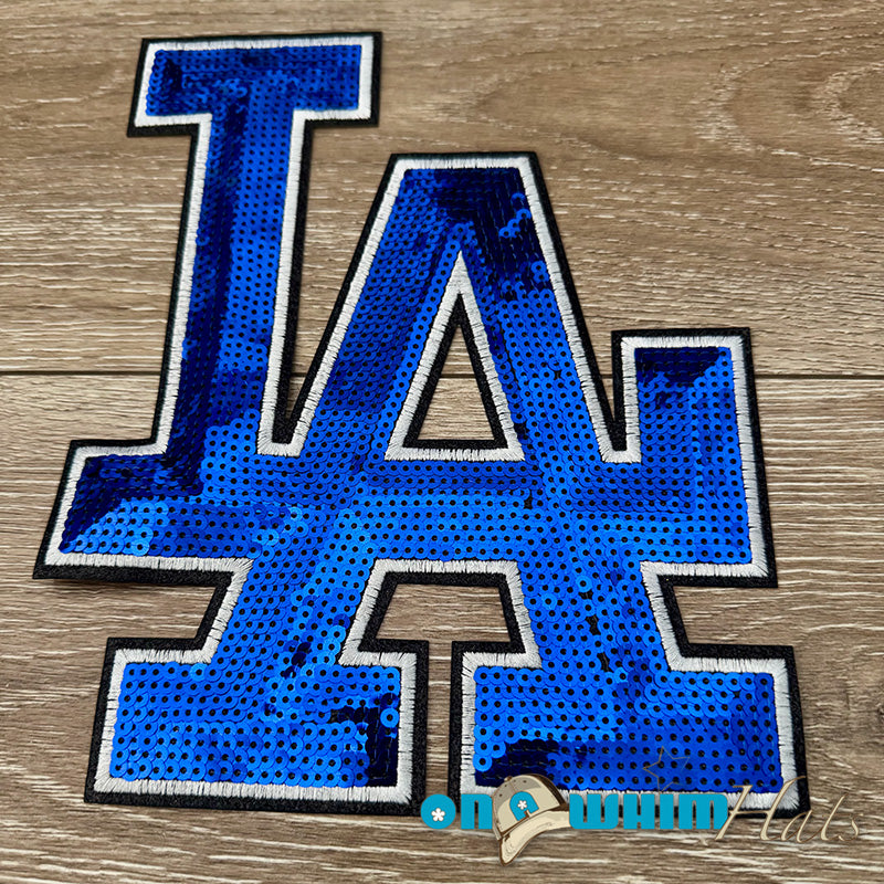 Dodgers XL Sequin Iron-On Patch