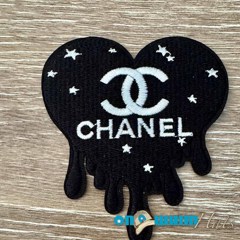 Designer Inspired Chanel Drip Heart Patch