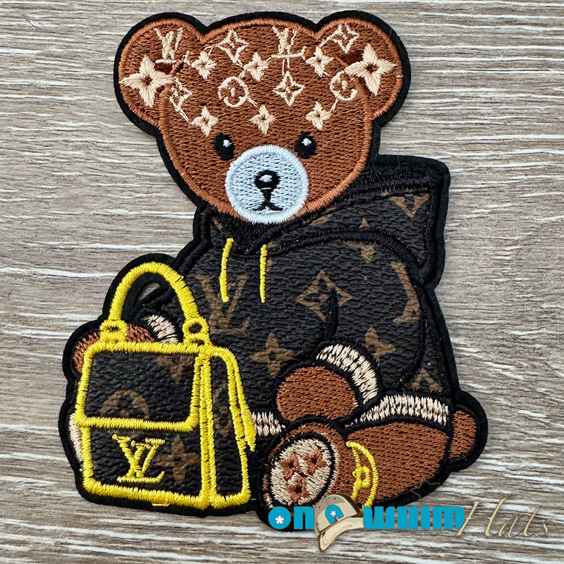 Designer Inspired LV Leatherette Bear Patch