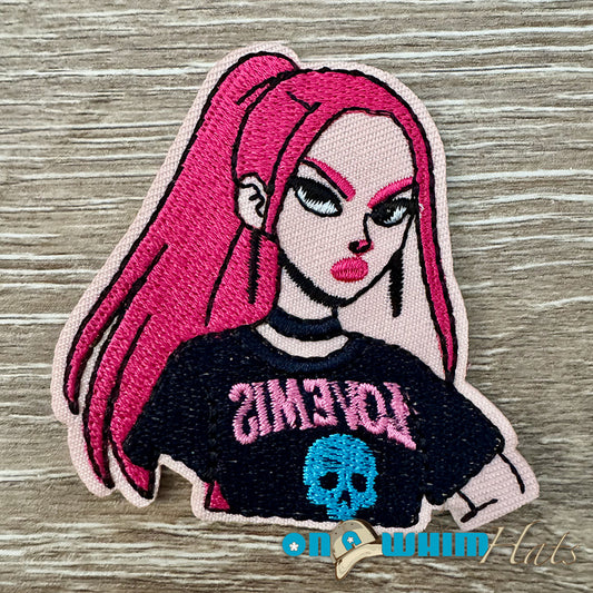 K-Pop Mira Skull Shirt Embroidered Iron-On Patch