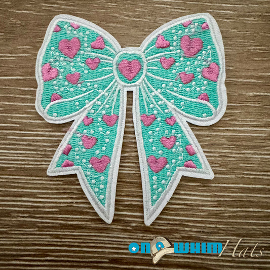 Heart Bow Iron-On Patch