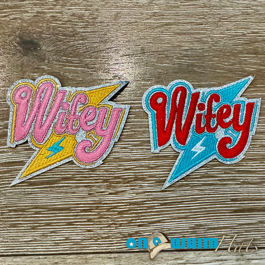 Wifey Bolt Iron-On Patch
