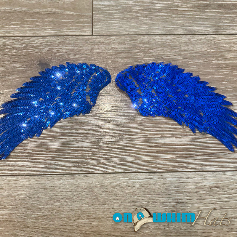 Angel Wings Sequin Iron-On Patch (multiple colors available)