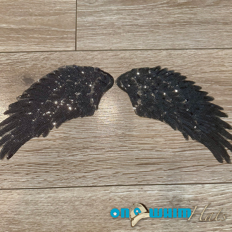 Angel Wings Sequin Iron-On Patch (multiple colors available)