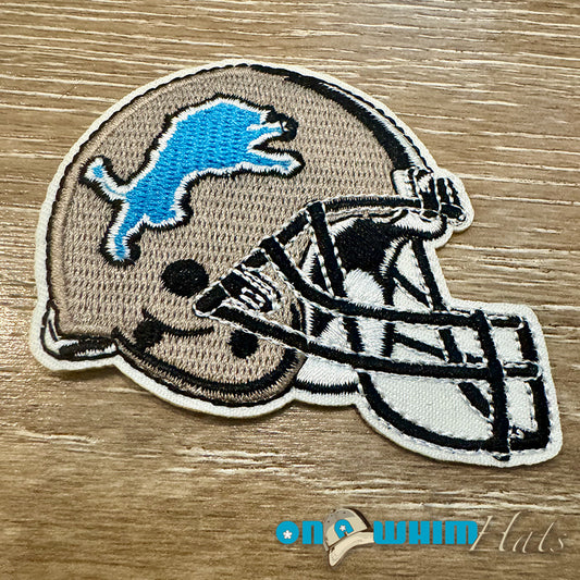 Detroit Lions Helmet Embroidered Iron-On Patch