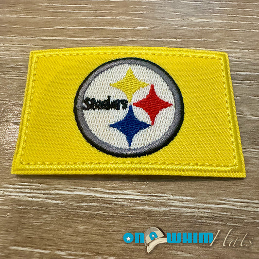 Pittsburgh Steelers Rectangle Embroidered Iron-On Patch