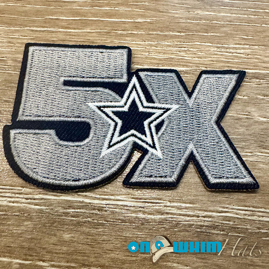 Dallas Cowboys 5X Embroidered Iron-On Patch