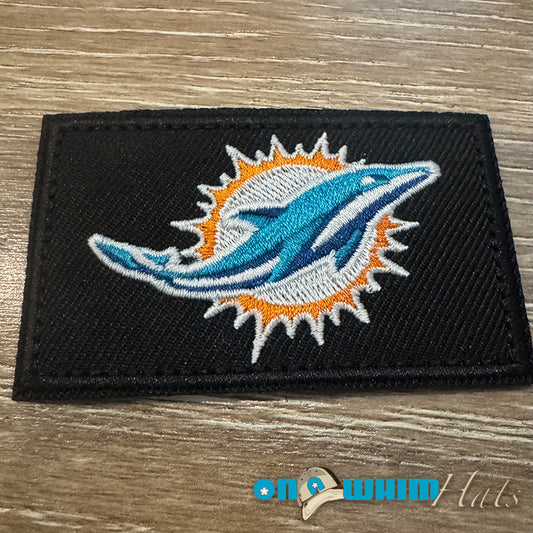 Miami Dolphins Rectangle Embroidered Iron-On Patch