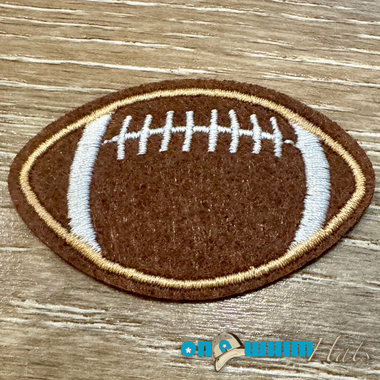 Small Football Embroidered Iron-On Patch
