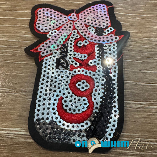 Diet Coke Sequin Iron-On Patch