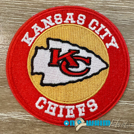 Kansas City Chiefs Round Embroidered Iron-On Patch