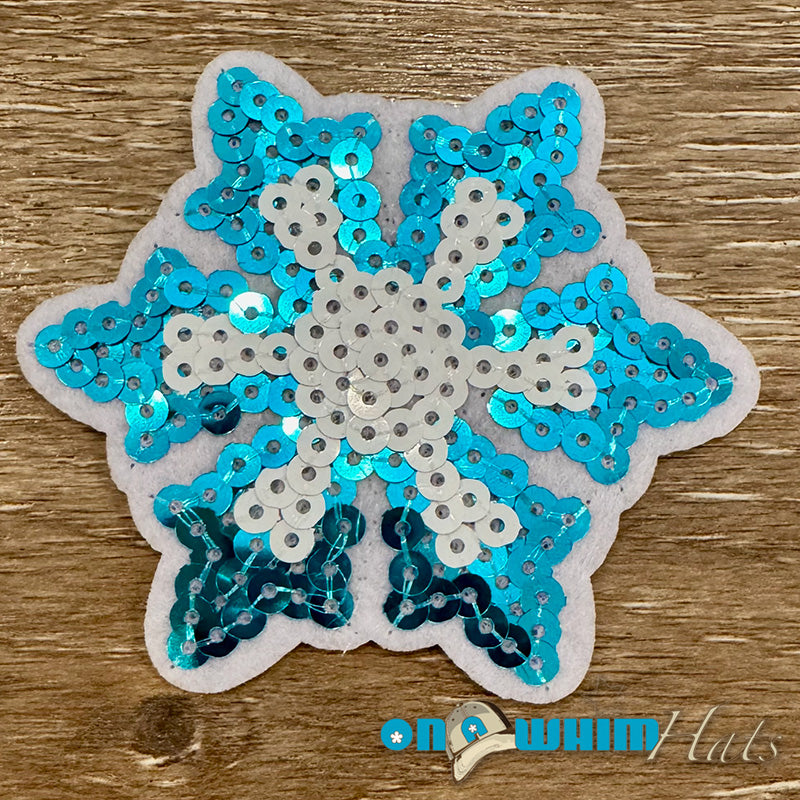Snowflake Sequin Iron-On Patch