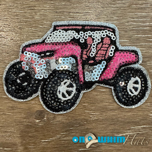Pink Side by Side Sequin Iron-On Patch