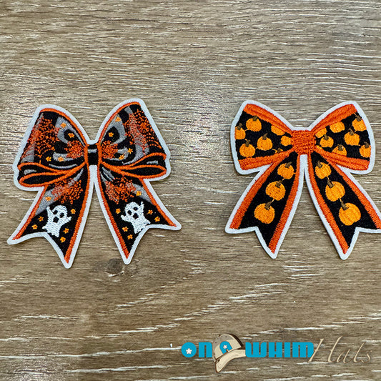 Halloween Bows Iron-On Patch