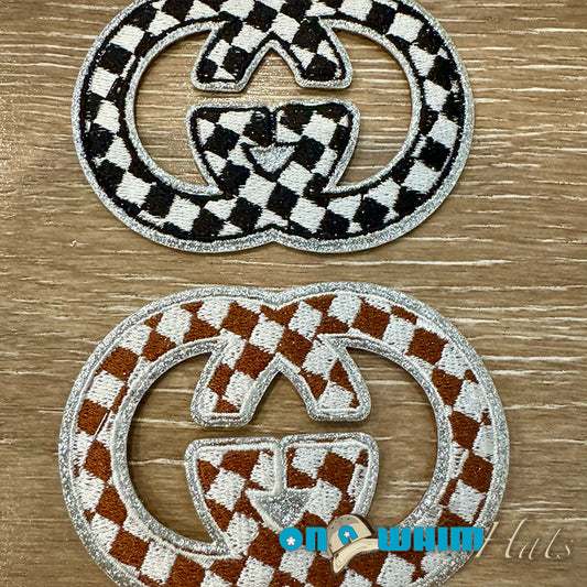 Gucci Checkered Emblem Designer Inspired Iron-On Patch