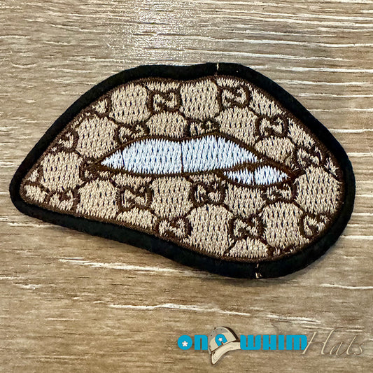 Designer Inspired Gucci Lip Bite Iron-On Patch