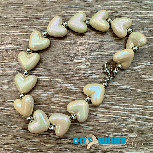 Cream Heart Hat Chain