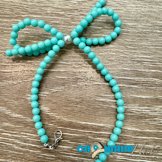 Teal Bow Hat Chain