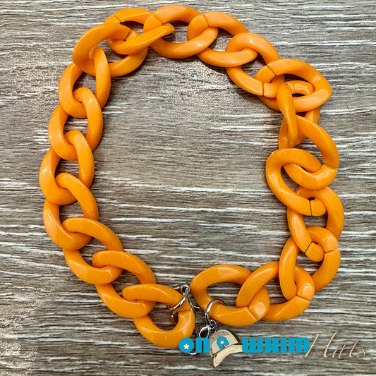 Large Orange Acrylic Hat Chain