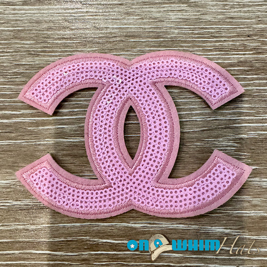 Chanel Pink Sequin Designer Inspired Iron-On Patch