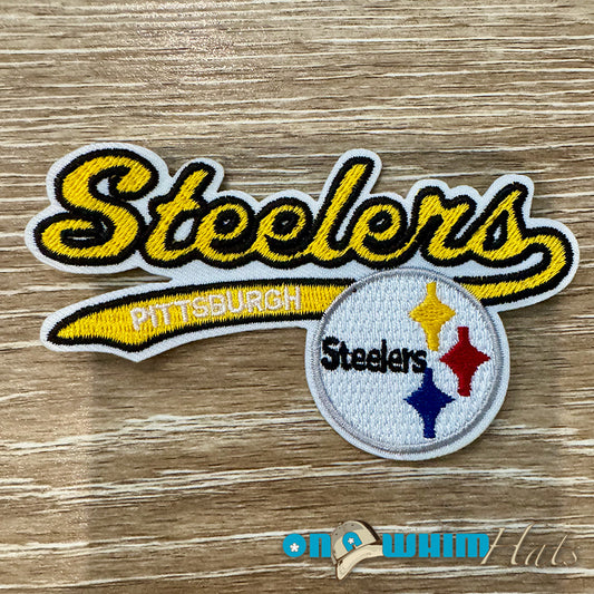Steelers Script Embroidered Iron-On Patch