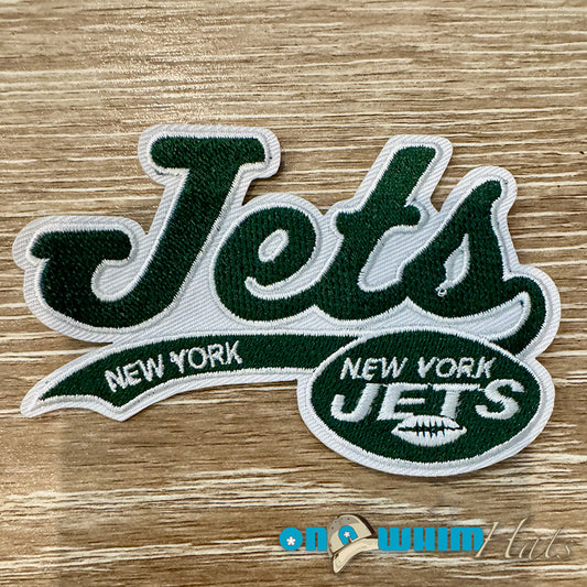 NY Jets Script Embroidered Iron-On Patch