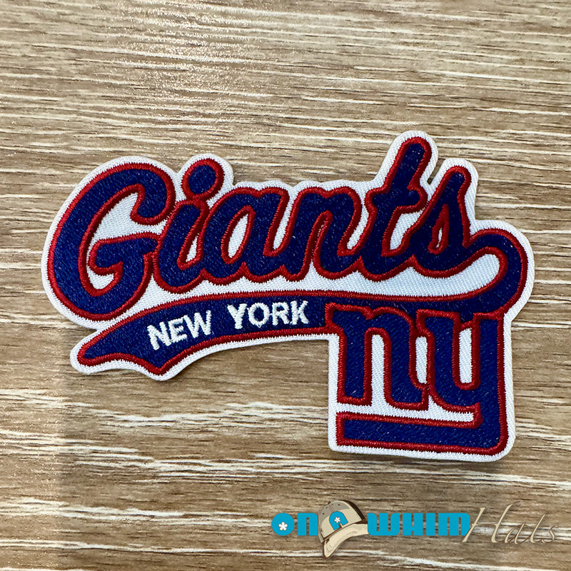NY Giants Script Embroidered Iron-On Patch