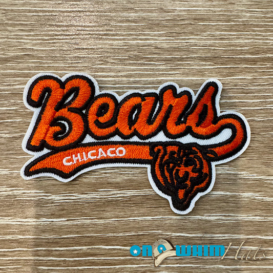 Chicago Bears Script Embroidered Iron-On Patch