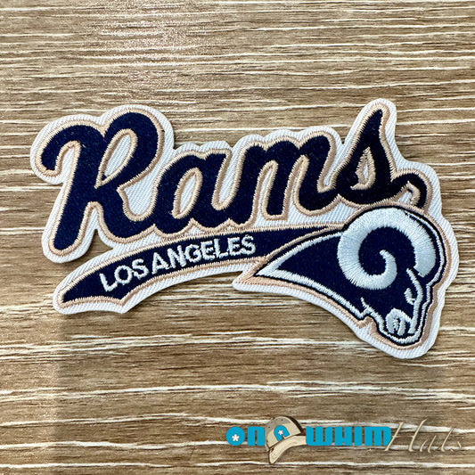 LA Rams Script Embroidered Iron-On Patch