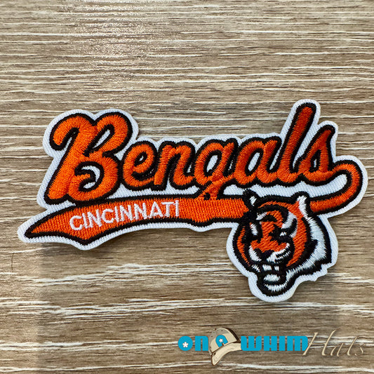 Bengals Script Embroidered Iron-On Patch