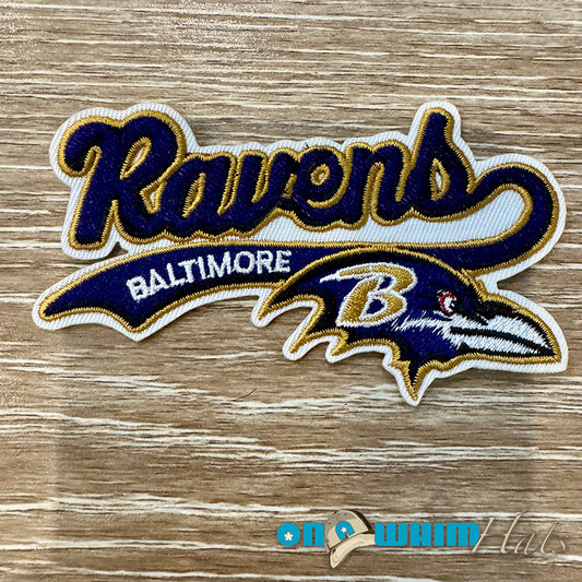 Baltimore Ravens Script Embroidered Iron-On Patch
