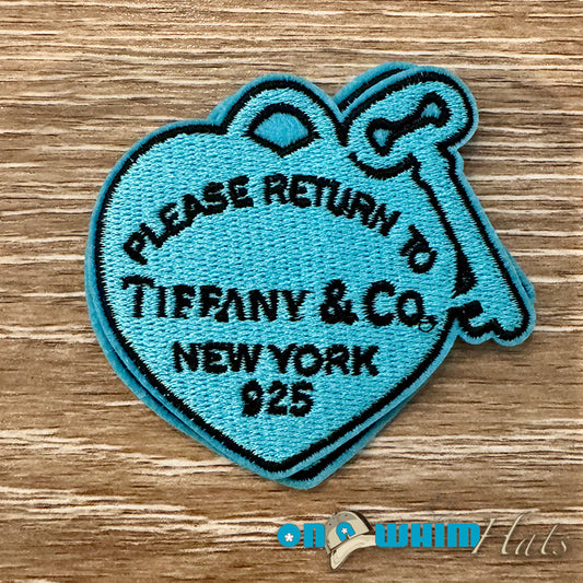 Designer Inspired Tiffany Locket Iron-On Patch