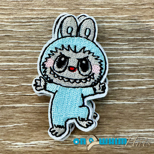 Jumping La Bubu Embroidered Iron-On Patch