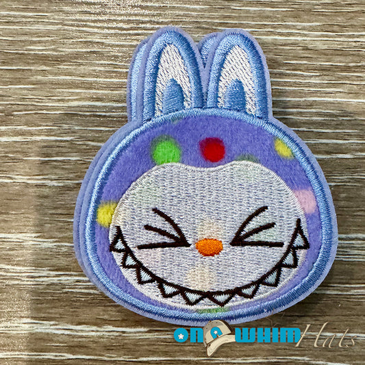 La Bubu Lavender Polka Dot Embroidered Iron-On Patch
