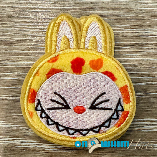La Bubu Yellow Polka Dot Embroidered Iron-On Patch