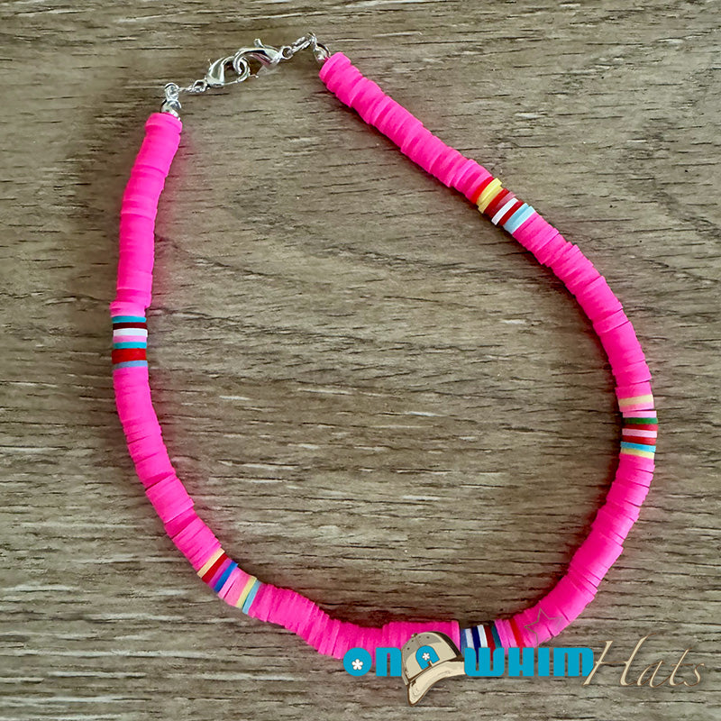 Neon Pink Colorful Hat Chain