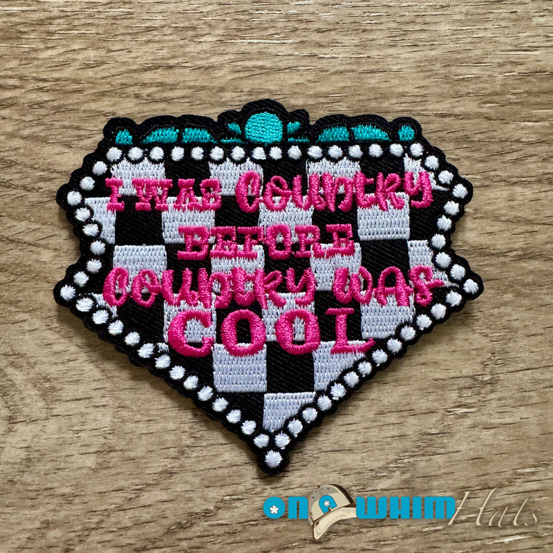 Country Cool Embroidered Iron-On Patch