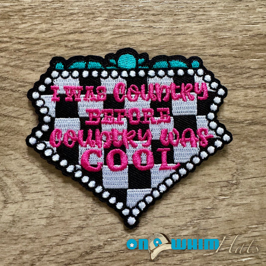 Country Cool Embroidered Iron-On Patch