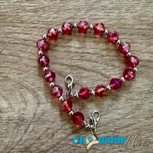 Red Beaded Hat Chain