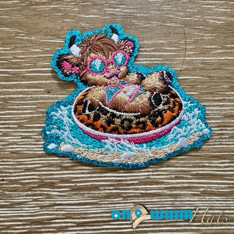 Chillin' Highland Cow Iron-On Patch