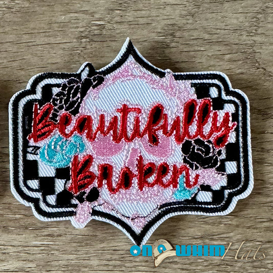 Beautifully Broken Red Iron-On Patch