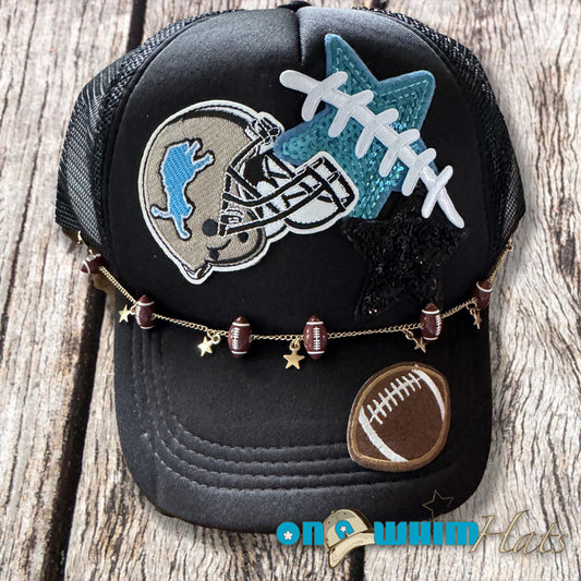 Lions Black Trucker Hat